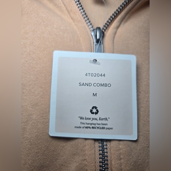 Hippie Rose GOOD VIBES Sweatsuit Sand Color Sz Medium NWT Full Zip Hoodie Pants - Picture 3 of 13